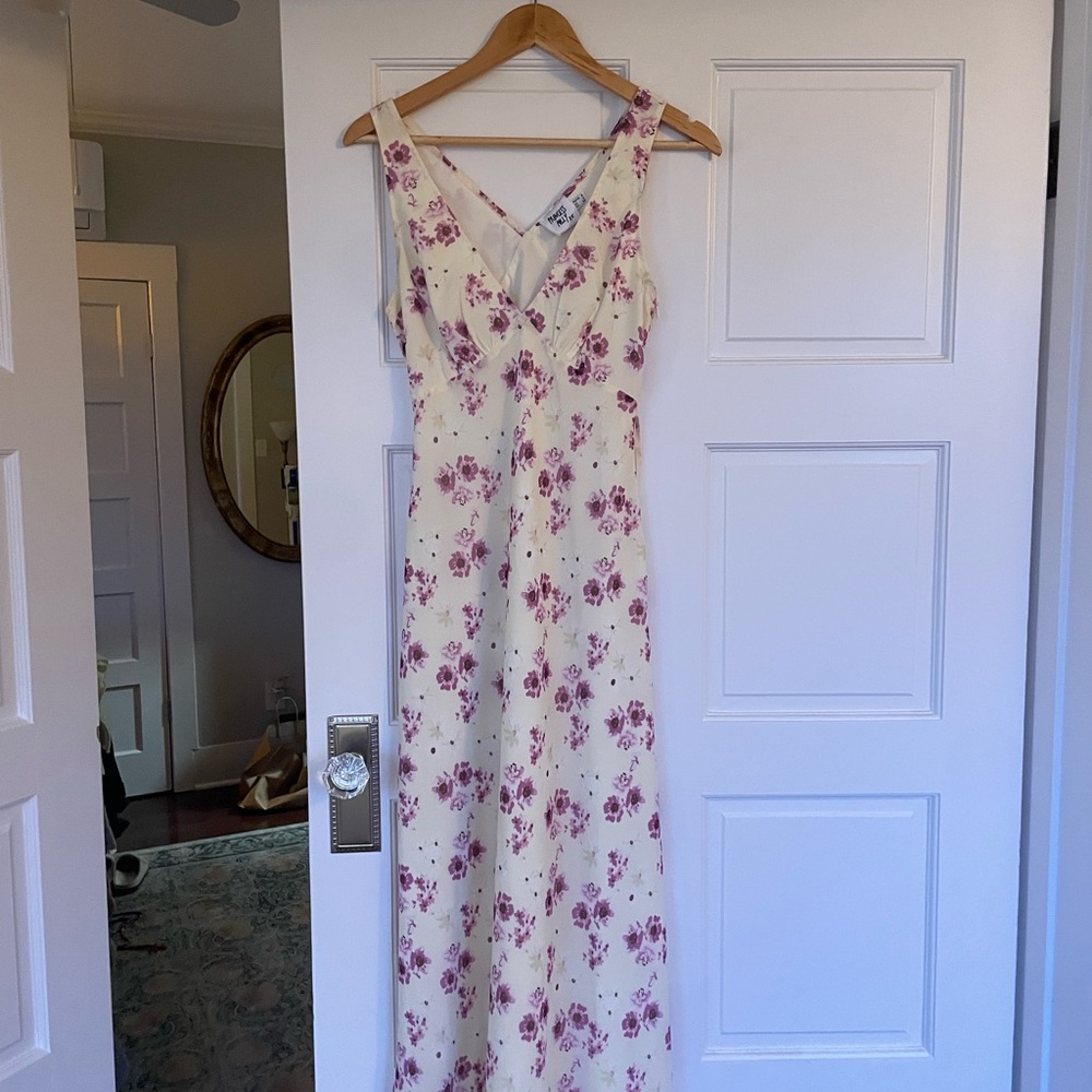 Floral Yellow and Purple Women's Dress